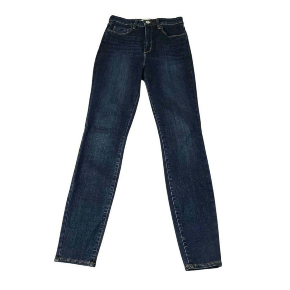 L'AGENCE Women's Dark Blue Wash Skinny Jeans Stretch Designer Denim Size 26